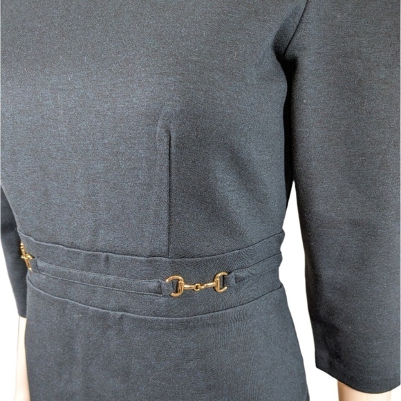 Ann Taylor Navy Blue Fitted Knee Length Dress Size 0 - Picture 3 of 5